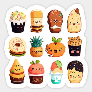 #5 Cute happy food dessert sticker pack Sticker
